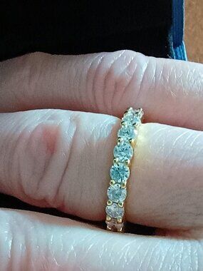 3MM Genuine Moissanite Eternity Band
